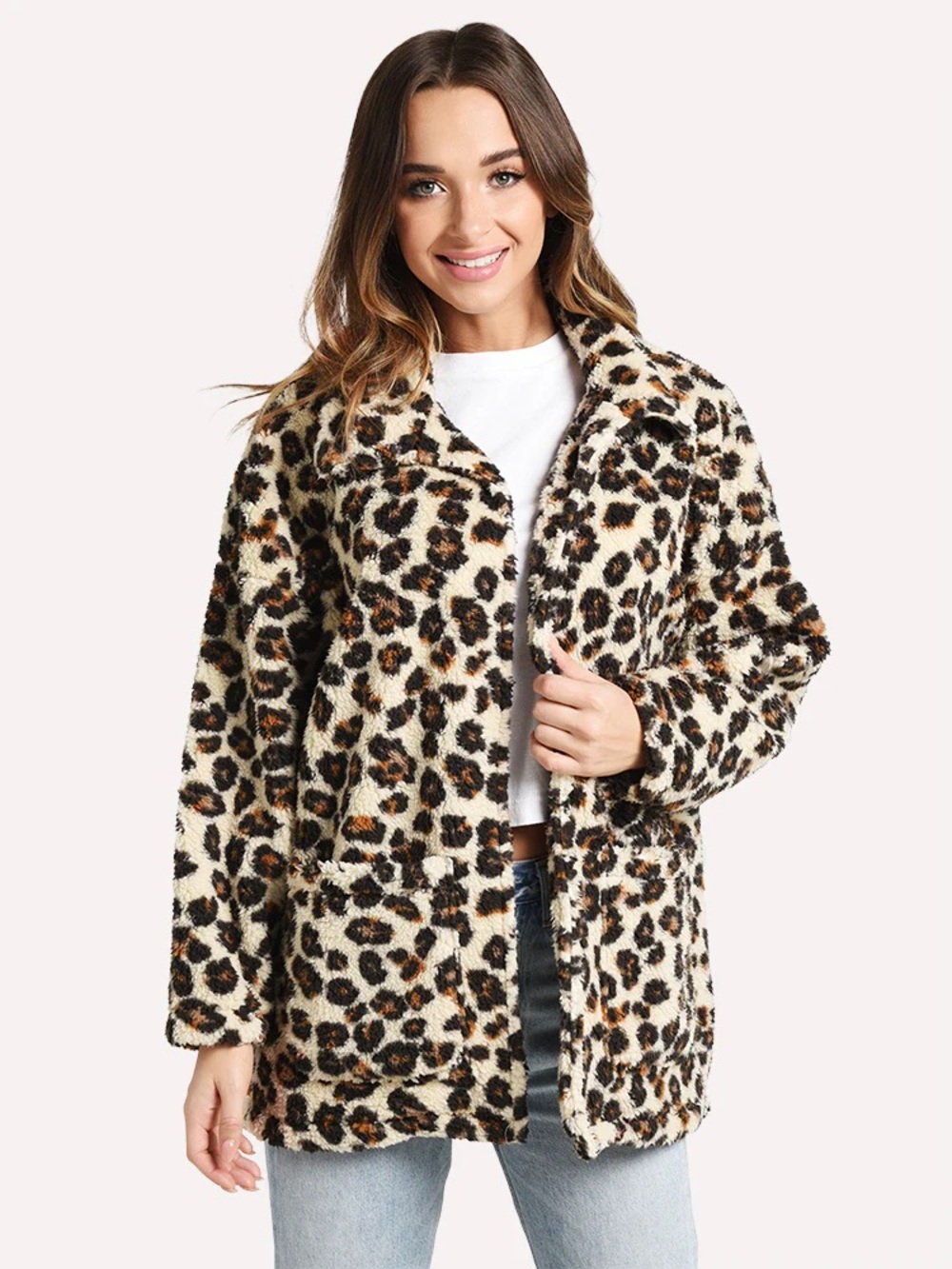 Z Supply Leopard Teddy Bear Jacket